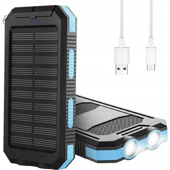 Powerbanka POWER BANK SŁONECZNY 30000mAh PRACHOTĚSNÝ S KOMPASEM A LED SVÍTILNOU PRO KEMPOVÁNÍ A CESTOVÁNÍ