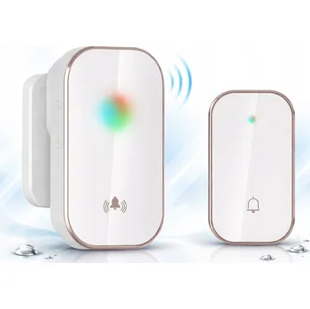 Domovní zvonek Bezdrátový zvonek ke dveřím 300m 36 melodií bílý elegantní