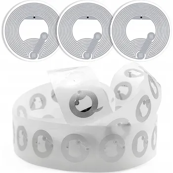 Zabezpečení domácnosti NFC Tag NTAG215 Samolepka ŠTÍTEK prázdný programovatelný - Bílý 50 ks