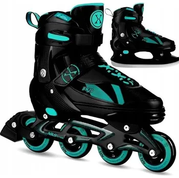 Hokejové brusle Nils Extreme černé, modré vel. 32-35