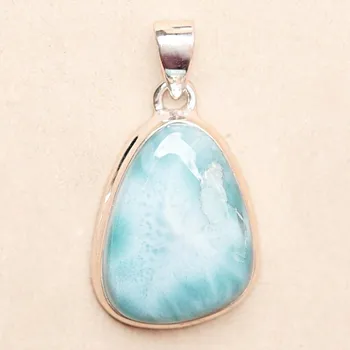 Přívěsek Larimar přívěsek stříbro Ag 925 LOT431 2,5 cm, 9 g