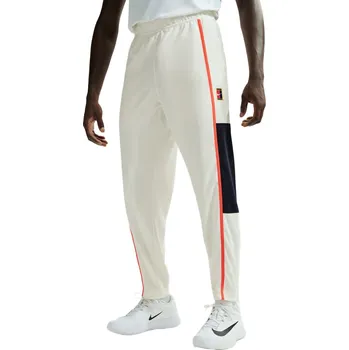 Pánské tenisové tepláky Nike Court Heritage - sail/turf orange Bílý (L)