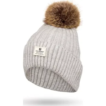 Čepice Teplá dámská čepice s angorskou směsí PETERSON PTN HAT-07 Grey