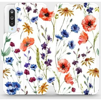 Pouzdro na mobilní telefon Flipové pouzdro Mobiwear - Xiaomi Mi 9 Lite - MP04S Luční kvítí- VÝPRODEJ (Knížkové flip pouzdro, obal, kryt na mobil Xiaomi Mi 9 Lite - MP04S Luční kvítí, materiál Umělá kůže + TPU - ochrana 360°, stojánek, silikonová vanička, magnetické zavírání)