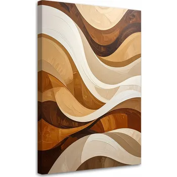 Obraz Obraz do obýváku, ložnice, kuchyně, Vlny Abstrakce v hnědých tónech 30x45