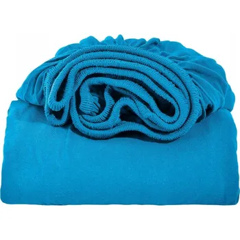Prostěradlo PROSTĚRADLO JERSEY S GUMOU 200x220 + 25 CM BOKY - MODRÁ BARVA