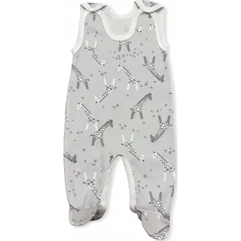 DUUPAČKY rozepínací 62 PYŽAMO kojenecké OVERAL bavlna 100% ŽIRAFY