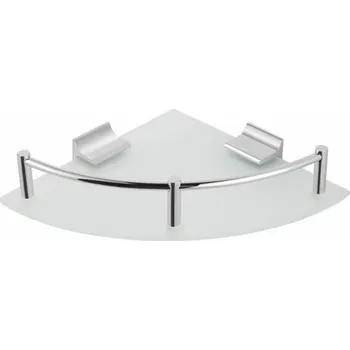 Drátěná police Optimal Rohová police 17x17 / matné sklo / chrom