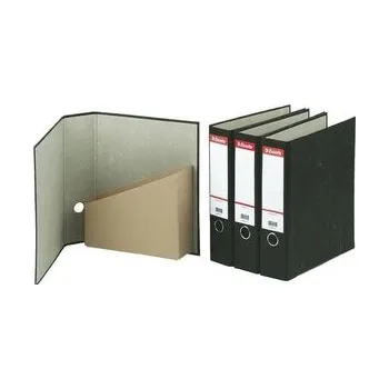 Archivační box Pořadač s archivní kapsou, mramor, černá, 75 mm, 44, karton, ESSELTE