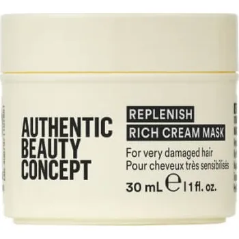 Vlasová regenerace Authentic Beauty Concept Replenish Rich Cream Mask 30 ml