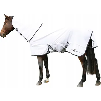 Vybavení pro koně COVALLIERO Deka proti hmyzu RugBe SuperFly odnímatelný krk bílá, 165/215 cm