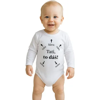 Kojenecký body NEW BABY Body s potiskem New Baby Tati, to dáš! Vel. 56