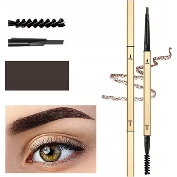 Tužka na obočí Tenká tužka na obočí se štětečkem, vysouvací, precizní, TMAVĚ HNĚDÁ Č. 5