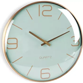 Hodiny Nástěnné hodiny zlaté mátové 30 cm