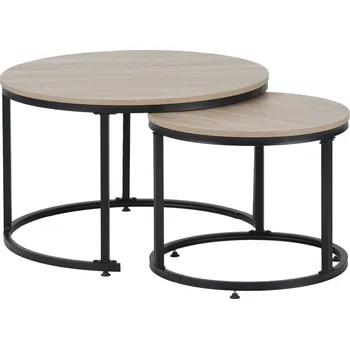 Obývací pokoj Tempo Kondela Tarni 2 ks dub sonoma/černý