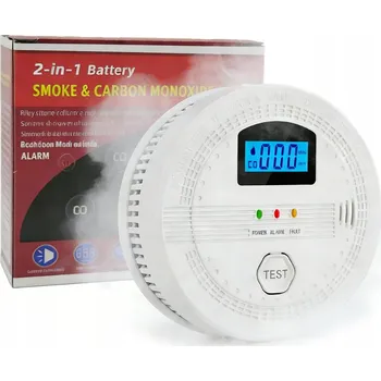 Zabezpečovací technika DETEKTOR KOUŘE A OXIDU UHELNATÉHO CO LCD 2v1