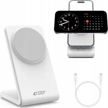 Indukční nabíječka Tech-protect Ładowarka Stand Qi bílá