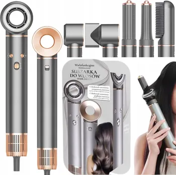 Fén Fén na Vlasy 5v1 pro Kulmování, Narovnávání a Úpravu s Ionizací a Regulací Výkonu 1300W