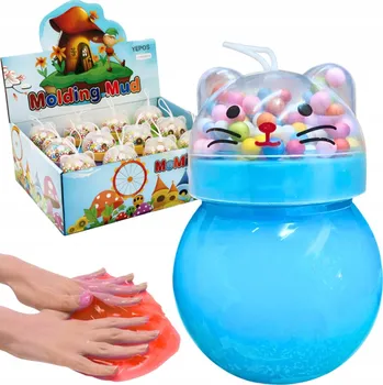 Modelovací hmota SLIZ GLUTEK MODELOVACÍ HMOTA PRUŽNÝ MEDVÍDEK KOŤÁTKO ZVÍŘÁTKO S KULIČKAMI