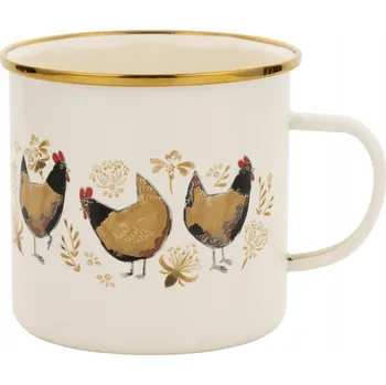 HRNEK SMALTOVANÝ TRADIČNÍ SMALT PLESZEW SLEPIČKA 10 CM 740ML