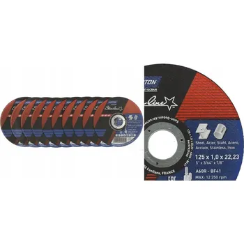 Vrták NORTON Kotouč na kov a nerez 125x1 NORTON STARLINE 10 KS Sada 10 kusů