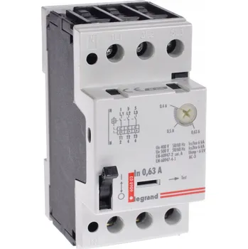 vypínač Legrand MOTOROVÝ SPÍNAČ M250 3P 0,12kW 0,4 - 0,63A 606803
