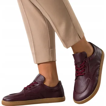 Dámské polobotky Bordó BAREFOOT polobotky dámské, česká kůže, elastické šněrovací, vel. 41