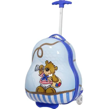 MONOPOL Dětský kufřík BEAR BOY blikací kolečka menší xS