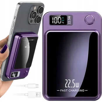 Powerbanka MAGNETICKÁ BEZDRÁTOVÁ POWERBANKA MINI 10000 mAh 22.5W USB-C