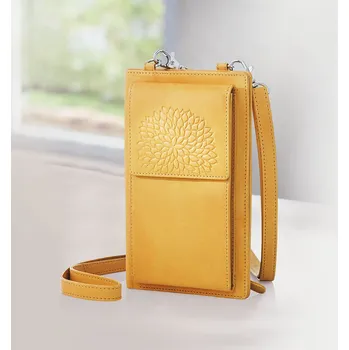 Peněženka Dámská kožená kabelka na mobil Dahlia, žlutá 781311