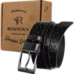 Pánský kožený černý ROVICKY pásek 115cm PRS-04-G