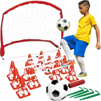 Fotbalová branka FOTBALOVÁ BRANKA pro děti S MÍČEM, PUMPIČKOU A KUŽELY - Malý fotbalista