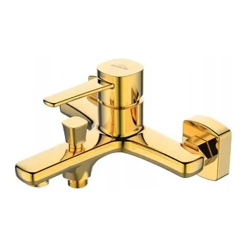 Vodovodní baterie Nástěnná vanová baterie páková Invena Glamour zlatá