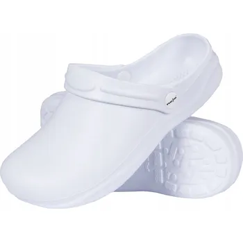 Pracovní obuv Pěnové pantofle bílé lehké pohodlné zdravotní nemocniční REIS vel. 40