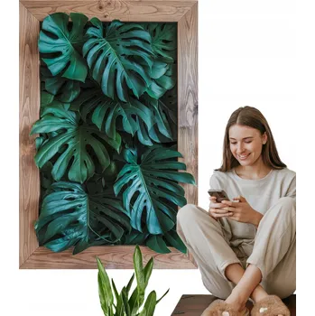 Obraz Dekorativní Samolepka na Zeď do Moderního Interiéru 40x60 cm Zelená Kompozice