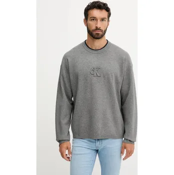 Dámský svetr Svetr Calvin Klein Jeans LV04RD300G šedá 90X, vel. M