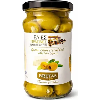 oliva Bretas ZELENÉ OLIVY PLNĚNÉ SÝREM FETA - 290 g