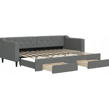 Pohovka Rozkládací pohovka s funkcí spaní, tmavě šedá, 223 x 90 x 67 cm