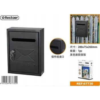 Železářství Elegantní černá poštovní schránka 200 x 260 mm