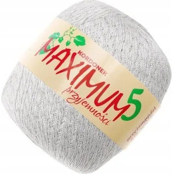 Příze Háčkovací Příze OPUS NATURA MAXIMUM 5 METALIC 100 g/400 m BÍLÝ ZLATÝ