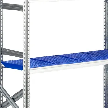 Dílenský regál Plastová police do regálu TRANSFORM, 1200x400 mm, modrá
