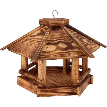 Pro ptáka ČistéDřevo Opálené krmítko pro ptáky hexagon CZ1880