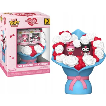 Figurka SANRIO BITTY POP! FIGURKY Z VINYLU V KYTICI 2-BALENÍ MY MELODY+KUROMI (VALENTÝN)