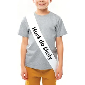 Party dekorace Šerpa - Hurá do školy Světle modrá