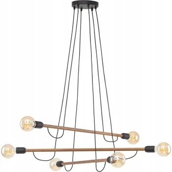 ZÁVĚSNÁ LAMPA TK LIGHTING HELIX 4950 ČERNÁ / DŘEVO