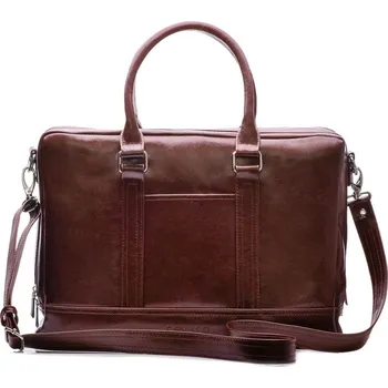 Pánská aktovka Pánská kožená taška na notebook přes rameno SL02 Barva: Bordová