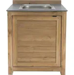 Sunfun Zoe Kuchyňský modul, 66 × 67 × 100 cm, teakové dřevo, keramika, nerez K2102