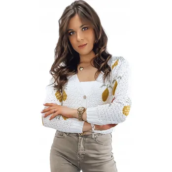 Dámský svetr DStreet dámský svetr bílý klasický do pasu univerzální velikost