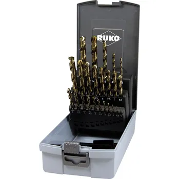 Vrták RUKO Sada vrtáků do kovu cobalt HSSE-Co 5 Type VA 24 dílů | 1-10,5 mm, plastový box
