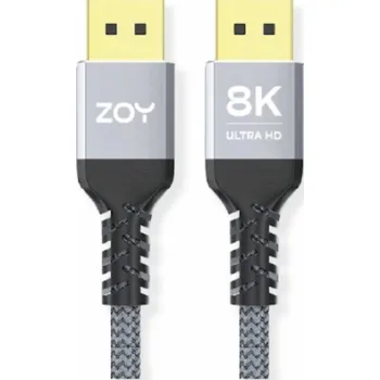 Video kabel ZOY Kabel DisplayPort 1.4 5m + suchý zip ZCD5